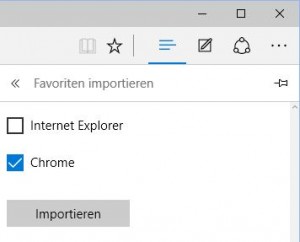 Favoriten Edge aus Chrome importieren