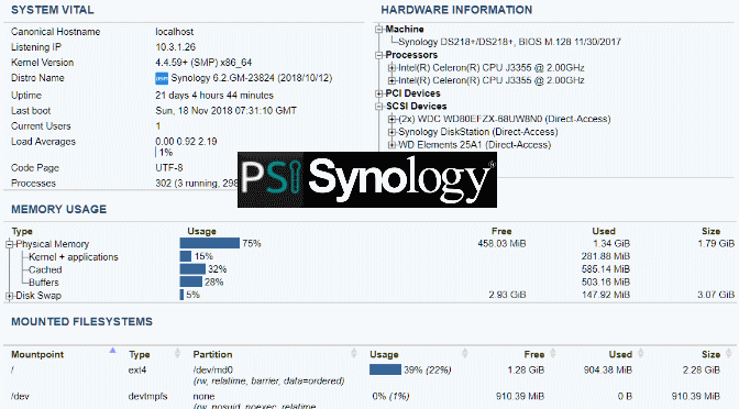 phpSysInfo Installation auf Synology NAS
