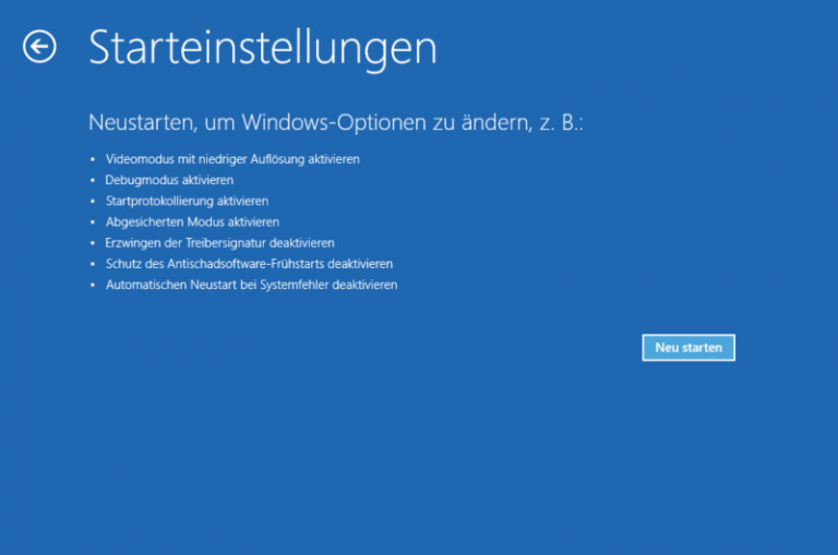 Windows 10 im abgesicherten Modus starten