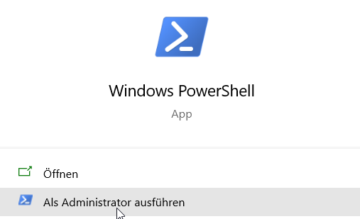 WindowsApps starten nicht mehr, windows powershell als administrator ausführen