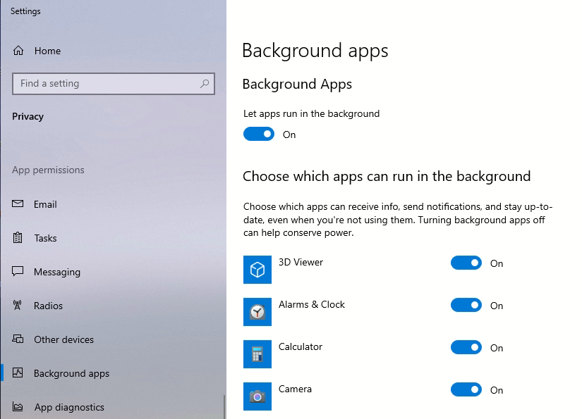 To Windows Spotlight working, setting - Privacy - Background apps must be activated.