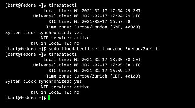 Linux Systemzeit Synchronisation mit Network Time Protocol und Zeitzoneneinstellungen festlegen und abfragen