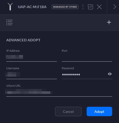 unifi UAP advanced adoption
