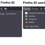 How to Zoom out Firefox bookmarks spacing
