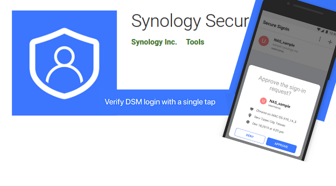 Synology Secure SignIn DSM login with a single tap