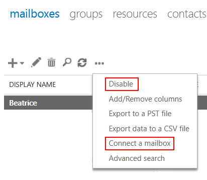Exchange Mailbox Trennen Neuverbinden. Der Vorgang kann in der Exchange Verwaltungskonsole ECP, oder in der Exchange Management Shell erfolgen
