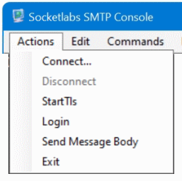 SMTP-Console Connect to SMTP Relay