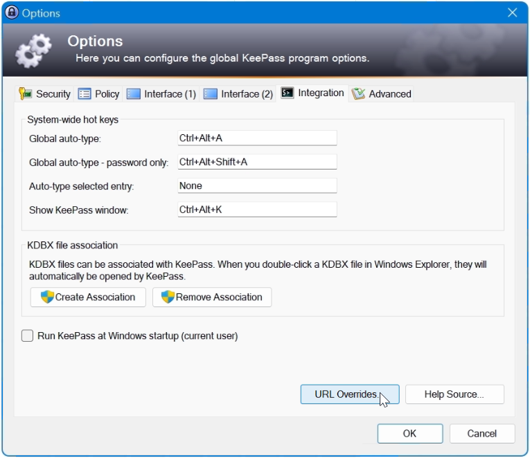 SSH Windows KeePass Options Integration