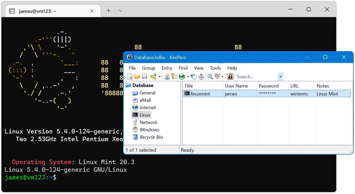 Windows Terminal connect SSH launch from KeePass