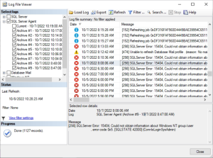 Power BI Report Server Zeitpläne SQLServer Error 15404 - UNBLOG Tutorials