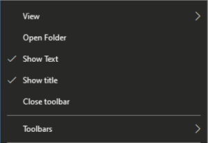Create Windows Quick Launch Toolbar