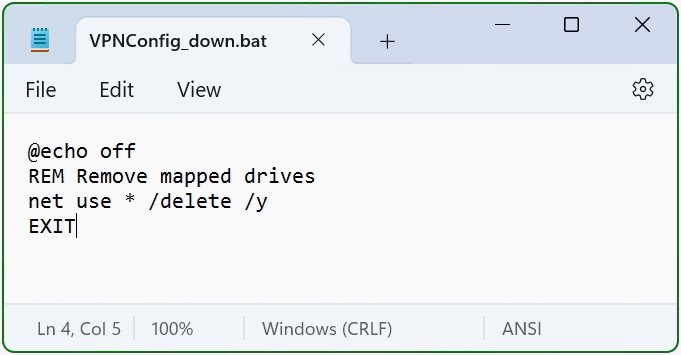 Edit OpenVPN_down.bat in Notepad