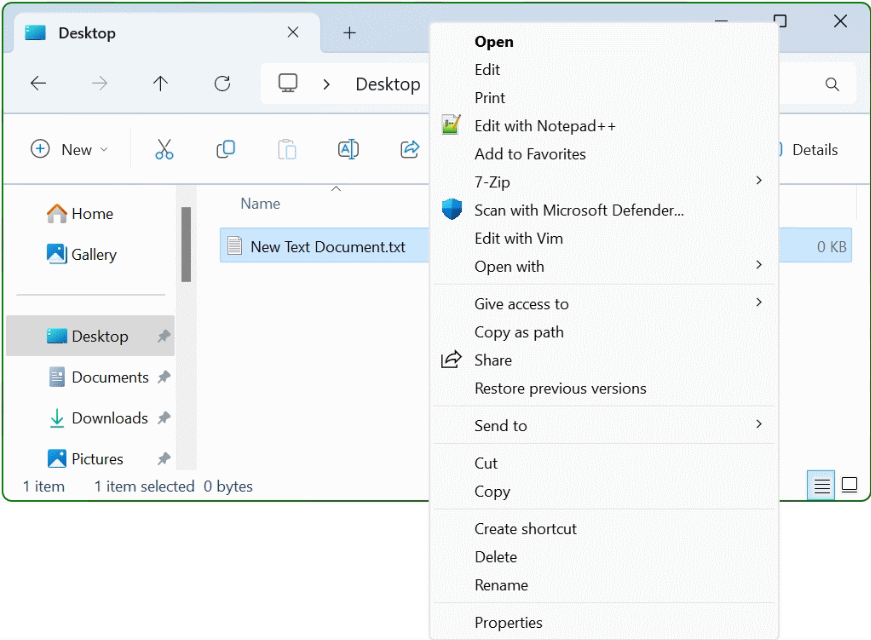 Back to classic context menu in Windows 11