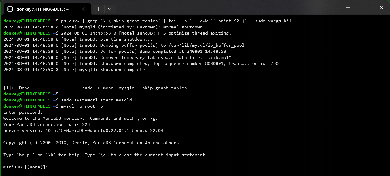 MySQL Root-Passwort vergessen, einfaches zurücksetzen